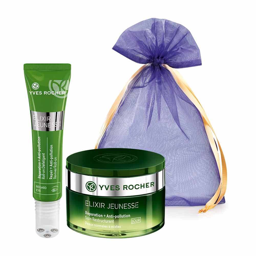 Набір Денний Крем і Крем - Гель для Контуру Очей Детокс і відновлення Elixir Jeunesse
Набір Денний Крем і Крем - Гель для Контуру Очей Детокс і відновлення Elixir Jeunesse