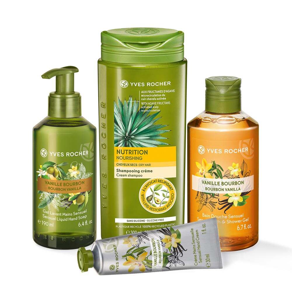 Набір для тіла та волосся - Бурбонська Ваніль + Живлення та Шовковистість для волосся
Набір для тіла та волосся - Бурбонська Ваніль + Живлення та Шовковистість для волосся