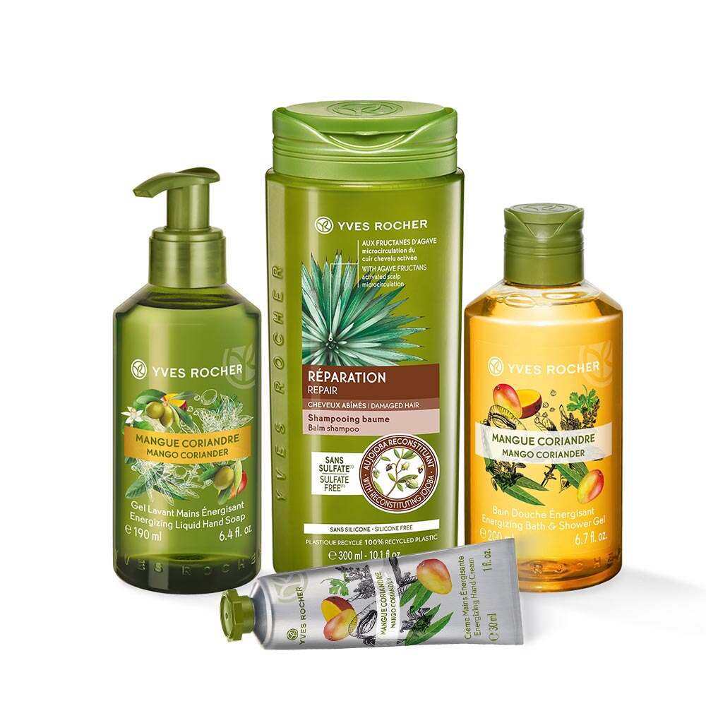 Набір для тіла та волосся - Манго - Коріандр + Живлення та Відновлення для волосся
Набір для тіла та волосся - Манго - Коріандр + Живлення та Відновлення для волосся