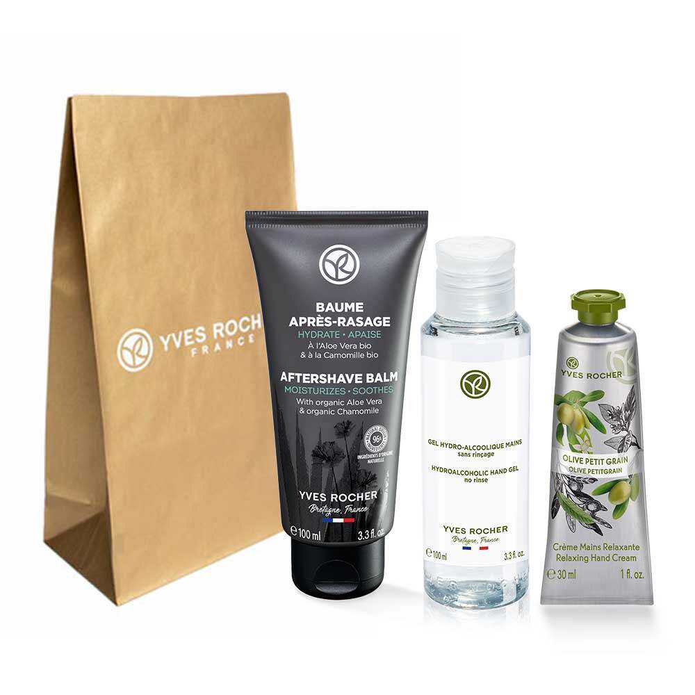 Набір для Нього Бальзам після Гоління та Антисептик і Крем для Рук Олива-Петитгрейн 
Набір для Нього Бальзам після Гоління та Антисептик і Крем для Рук Олива-Петитгрейн