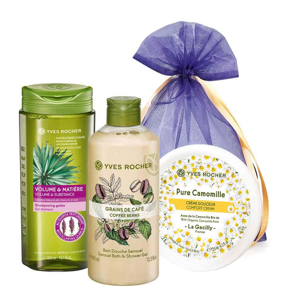 Набір Шампунь та Гель Бразильська Кава і Крем для Обличчя та Тіла