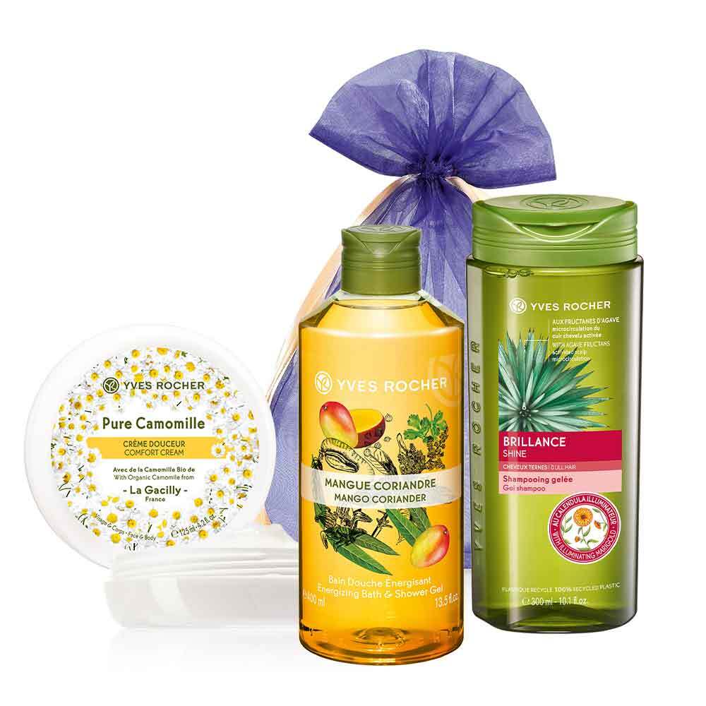 Набір Шампунь та Гель Манго - Коріандр і Крем для Обличчя та Тіла
Набір Шампунь та Гель Манго - Коріандр і Крем для Обличчя та Тіла