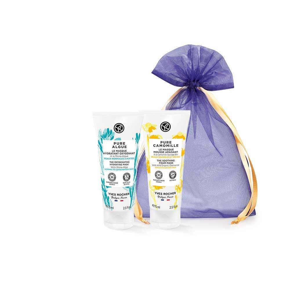 Набір 2в1 Маски з Мікроводоростями та Ромашкою
Набір 2в1 Маски з Мікроводоростями та Ромашкою