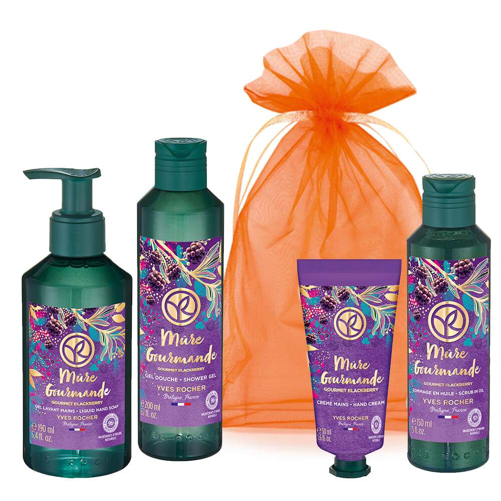 Набір Гель і Скраб для Душу та Крем і Рідке Мило для Рук Ожинова Насолода 
Набір Гель і Скраб для Душу та Крем і Рідке Мило для Рук Ожинова Насолода