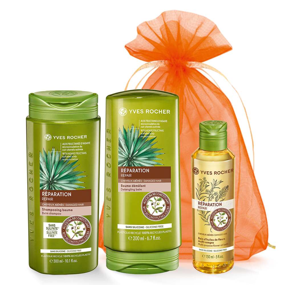 Набір Шампунь і Бальзам-Гель та Олія для Волосся Живлення та Відновлення