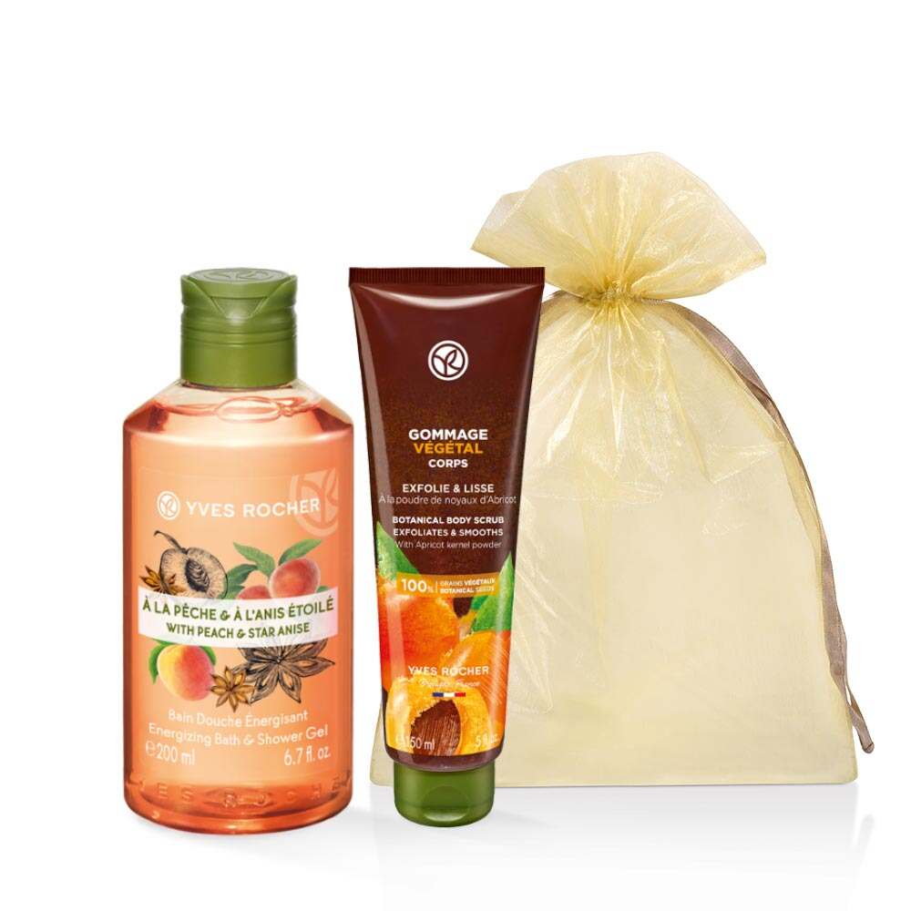 Дует Персик-Аніс Гель та Скраб Оновлення для тіла
Дует Персик-Аніс Гель та Скраб Оновлення для тіла