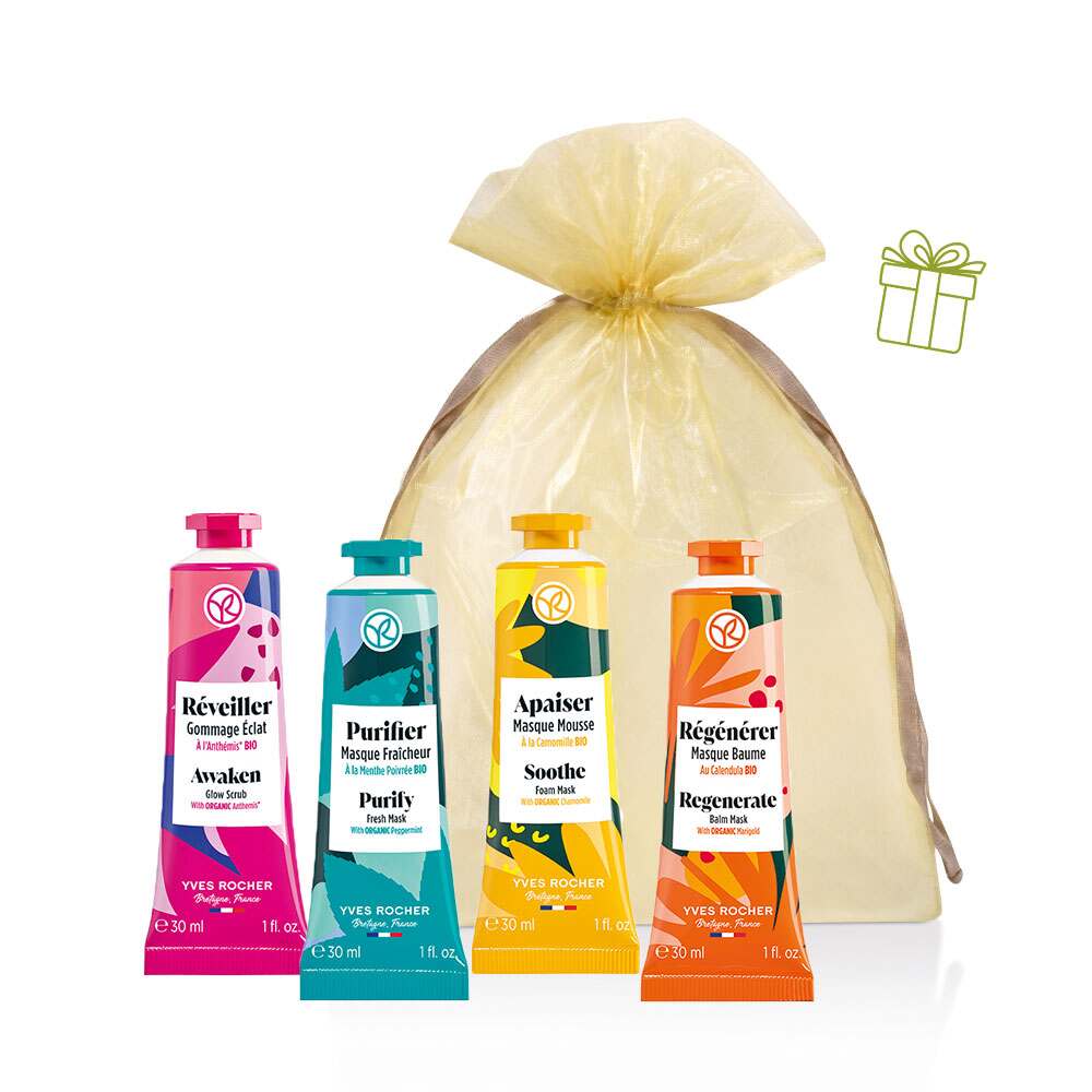 Набір масок для обличчя і скрабу: з Ромашкою, Календулою, М’ятою Біо
Набір масок для обличчя і скрабу: з Ромашкою, Календулою, М’ятою Біо