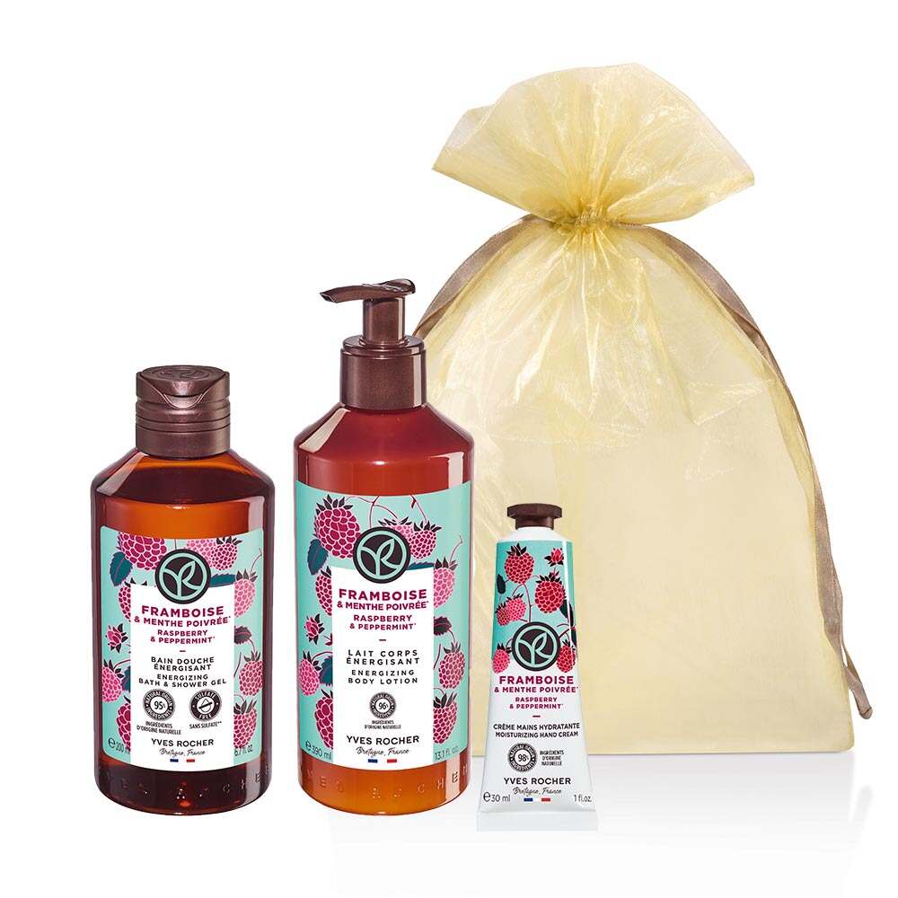 Набір Малина-М'ята: гель, молочко, крем для рук 
Набір Малина-М'ята: гель, молочко, крем для рук