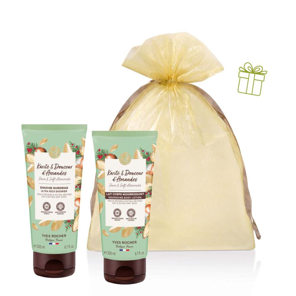 Дует Ніжні каріте та мигдаль: ультраживильний крем-гель для душу, молочко для тіла
Дует Ніжні каріте та мигдаль: ультраживильний крем-гель для душу, молочко для тіла