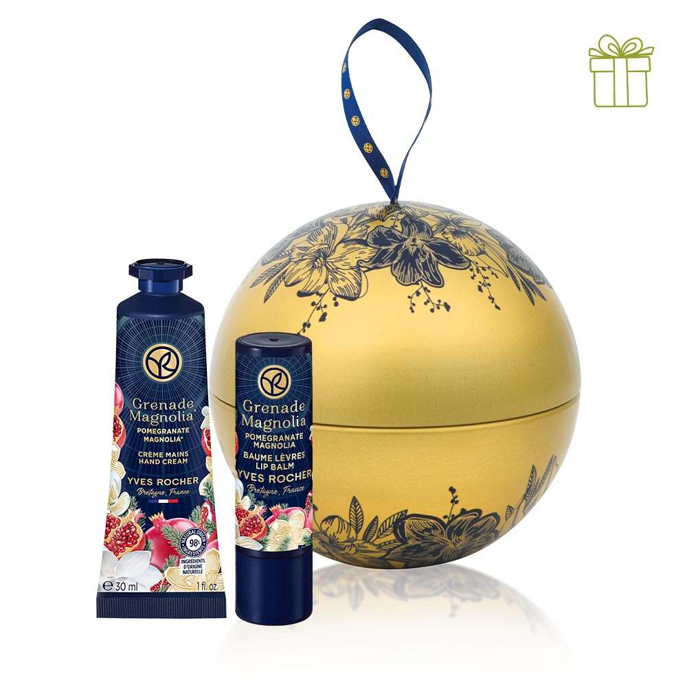 Подарунковий набір з новорічною кулькою Гранат-Магнолія Yves Rocher Подарунковий набір з новорічною кулькою Гранат-Магнолія Yves Rocher