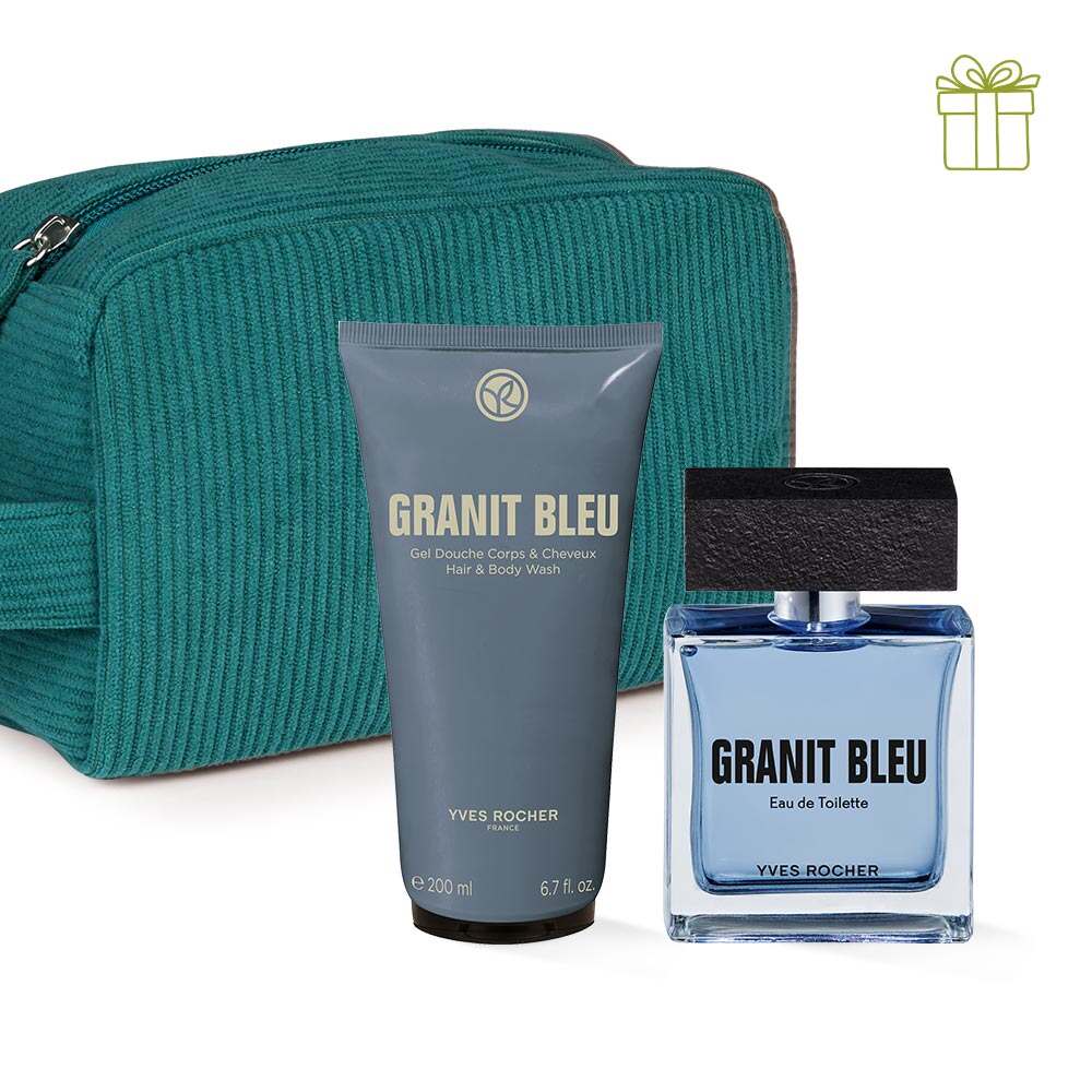 Набір Granit Bleu: Туалетна Вода та Парфумований гель для тіла та волосся Yves Rocher Набір Granit Bleu: Туалетна Вода та Парфумований гель для тіла та волосся Yves Rocher