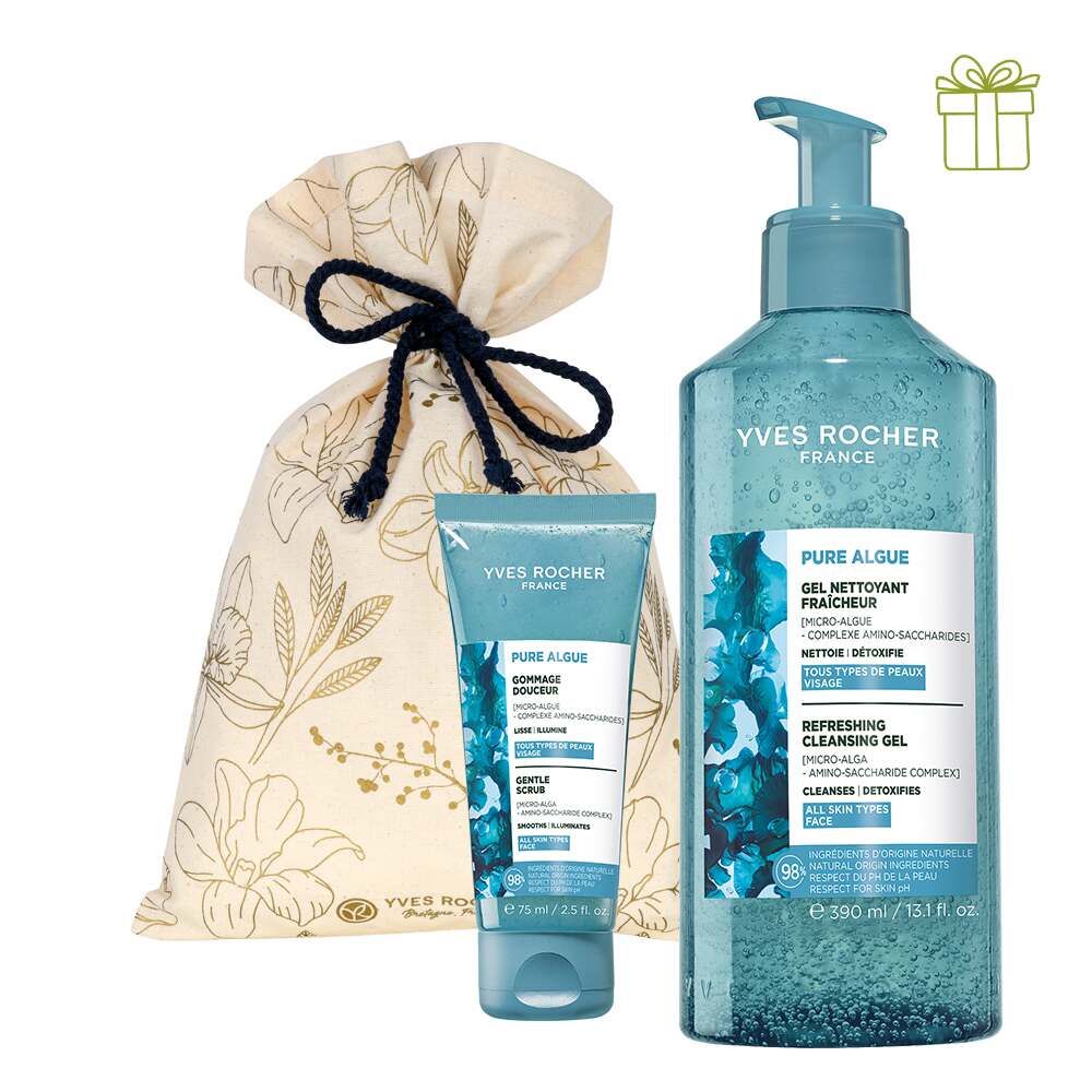 Дует Pure Algue: гель для вмивання та м’який скраб	 Yves Rocher Дует Pure Algue: гель для вмивання та м’який скраб	 Yves Rocher